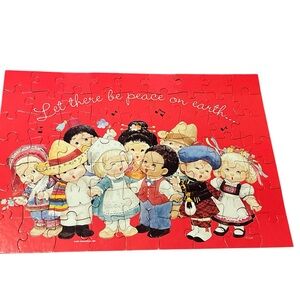 Colorful Children's Puzzle with Peace Message